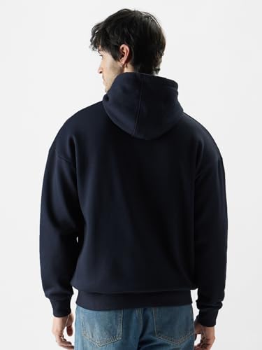 Image of The Souled Store Solids Men and Boys Long Sleeve Hooded Neck Oversized Fit Hoodies