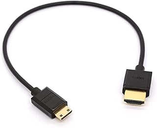 HTGuoji Mini HDMI to HDMI Cable Mini HDMI Male to Male HDMI 2.0 Ethernet Cord for Nikon/Canon DSLR Camera, Laptop,Graphics Video Card,Raspberry Pi Zero (30 CM)
