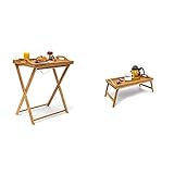 rauchtisch mit lampe Produkt 2: Der Knietisch aus Bambus bietet Platz für alles, was Sie für ein gutes Frühstück brauchen - Maße des Frühstücktabletts mit ausgeklappten Füßen H x B x T: ca. 23 x 50 x 30 cm