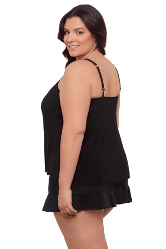 Aqua Green Women's Standard Keyhole High Neck Tankini Top2