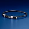 Tommy Hilfiger Jewelry Men's Bracelet with Double-Wrap Braided Black Leather - 2790224 #2