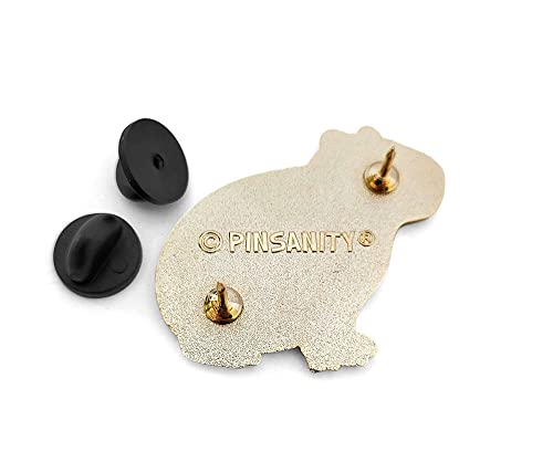 Broche émail Capybara Pinsanity sur votre veste pour un style café décontracté - 3