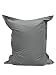 chilly pilley Pouf L XL XXL Coussin de Sol, Pouf géant pour s'allonger et s'asseoir, imperméable, Intérieur & Extérieur Adultes et Enfants (100x70, Gris)