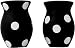 Viva Collection, BLACK, Polka Dot Salt & Pepper Shakers 3-1/2"H, 84228BK By ACK