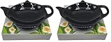 Tea People Plat à sachets de thé en céramique - Repose-cuillère à thé - Accessoires de thé...