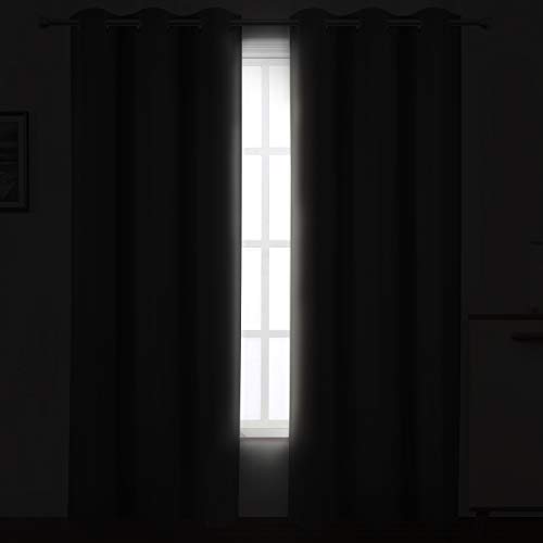 Image of LEMOMO Grey Thermal Blackout Curtains /42 x 84 Inch /Set of 2 Panels Room Darkening Curtains for Bedroom