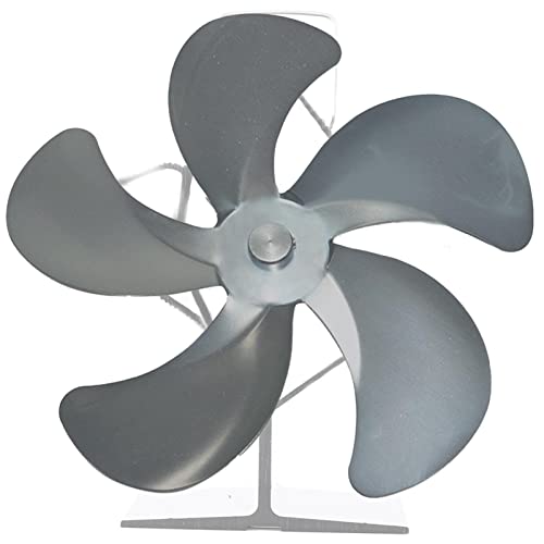 Abonda ventilateur silencieuse à 5 lames pour poêle à bois, ventilateur alimenté par la chaleur, fonctionnement silencieux pour poêle à bois/bûcher/cheminée (lames uniquement)
