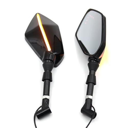 Espejo retrovisor LED intermitente 8mm universal para motocicletas MT 09 FZ6 F800R negro
