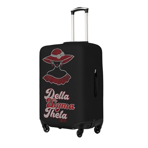 Elastic Washable Travel Luggage Cover Set With 2 Personalized Leather Tags Full Protection Suitcase Cover Sorority Gifts for Women XL Style-142