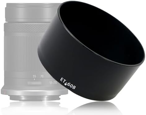 Paraluce ET-60B Per Canon RF-S 55-210mm F5-7.1 STM | Diametro 55mm | Nero In Plastica ABS - Foto 9