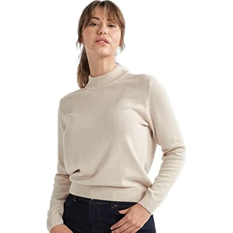 alsestudio Women's Soft Touch Mock Neck Jumper Cover