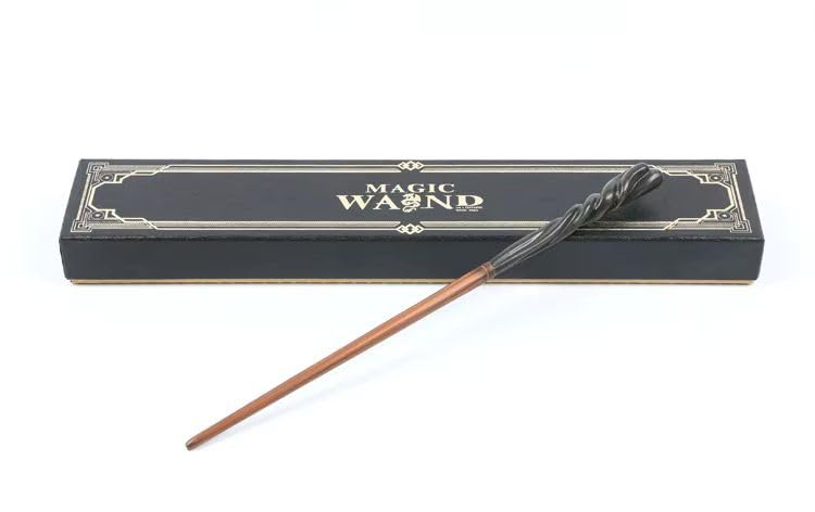 Image of Neville Longbottom Magic Wand with Box Premium Polyresin Metal Core Collectible with Card and Ticket Cum Cosplay Accessory