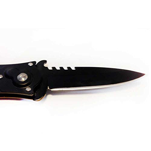 Canivete Tático preto com Clip - 2985
