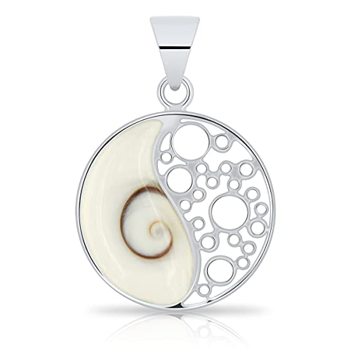 Pendentif Yin Yang Oeil de Sainte Lucie en Argent Massif de Prestige