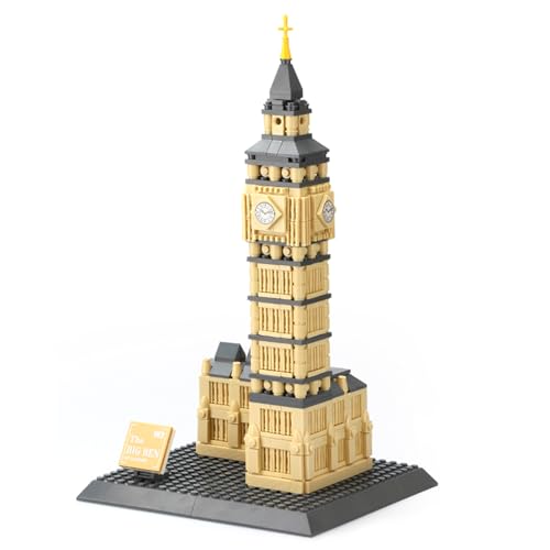 Oichy Elizabeth Tower Building Toys Mini Architecture Big Ben Building Block Sets Decorative Famous Landmark Construction Sets for Kids and Adults (911pcs)