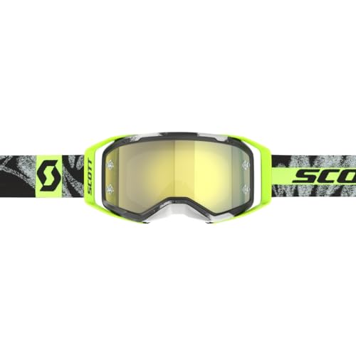 SCOTT Prospect 2.0 Goggles (One Size Fits Most, Black/Neon/Yellow Yellow Chrome Lens)