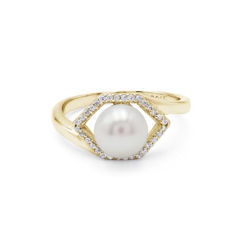 Bague en argent véritable perle topaze bijoux femme fiançailles