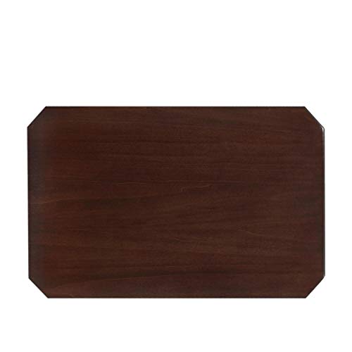 Image of Leick Home Boa End Table, Solid Wood, Narrow, Bottom Display Shelf, Easy-Assembly, For Living Room /Bedroom, Chocolate Oak, 24.0 in. L x 14.0 in W x 24.0 in. H, 10305