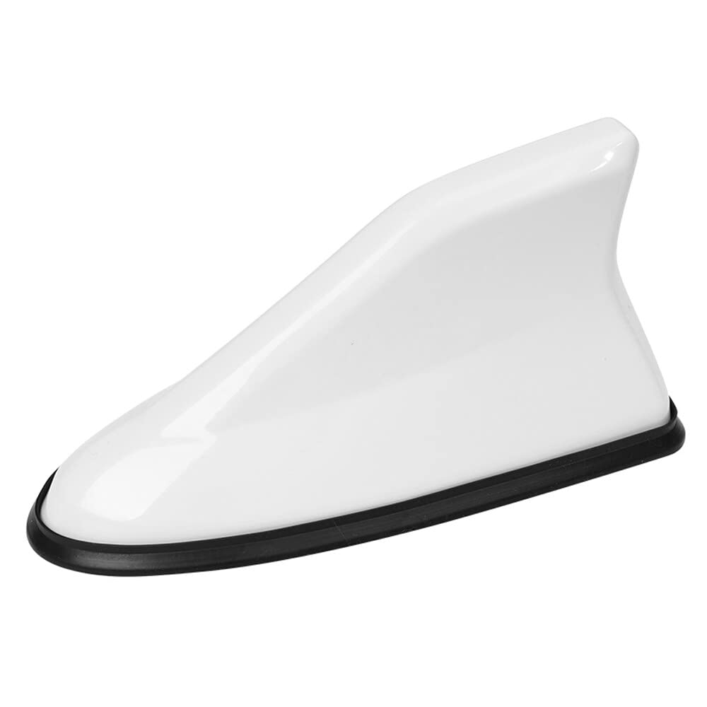 KINGSWAY® Shark Fin Car Antenna Compatible with Mahindra Marazzo (Year 2018-2022), Universal Size Car Radio FM AM, Waterproof ABS Body, Easy Replacement, 1 Piece, White Color