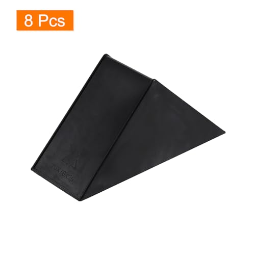 Image of uxcell 8Pcs Plastic Corner Protectors 36x95mm Right Angle Shape Glass Corner Guards Cushion for Corner Protection of Glass, Mirror, Tile, Black