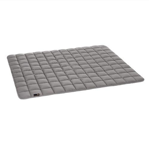 Pointer | Hundedecke 110 x 90 cm, Gepolstert & Strapazierfähig - Hundematte Waschbar bis 95°C, Liegedecke für Boden oder Sofaschutz - Outdoor geeignet (L - 110x90 cm, Hellgrau)