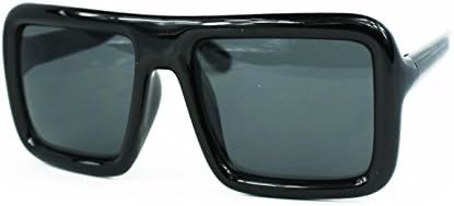 Oversized Square Hipster Thick Frame Unisex Rectangular Sunglasses