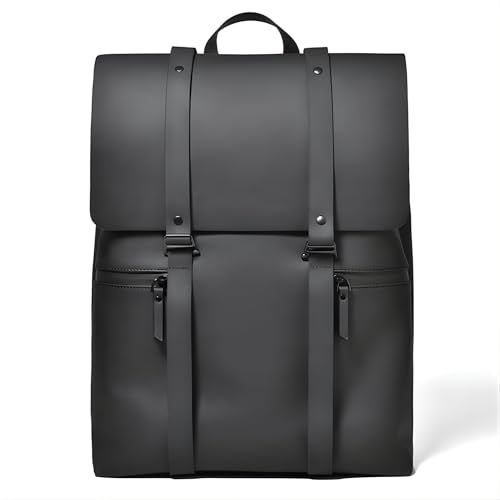 LYFCO Luxury Laptop Backpack for Men & Women | 14 Inch Laptop Bag | Large Capacity PU Leather Backpack | Water Resistant & Lightweight | Best for...