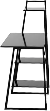 Computer Desk Table Home Office Table With 4-Tier Storage Shelf Pc Laptop Work Study Writing Desk For Bedroom Living Room Gaming Table xbox PlayStation table