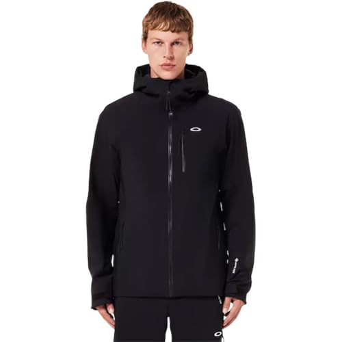 Oakley Mens Unbound Gore-Tex Shell Jacket 2.0, Blackout, Medium