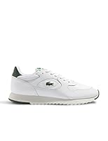 Lacoste Men's Linetrack 2231 SMA Sneaker, White/Green, 11 US