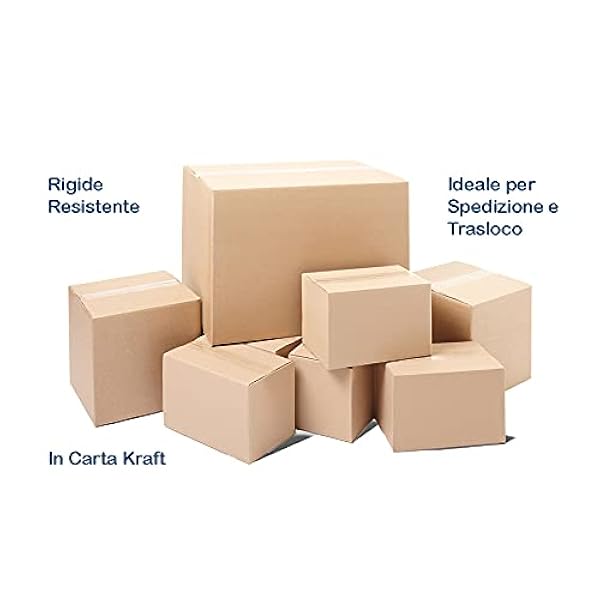 Verhuisdozen, dubbelgolvend, 40 x 30 x 30 cm, verpakking, verhuisdozen, verhuisdozen, licht en robuust, 40 stuks, gemaakt in Italië