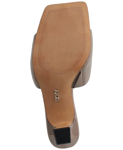 Image of DKNY Women's Keke Square Toe Heeeld Sandal Mule With Logo | Party Sandals