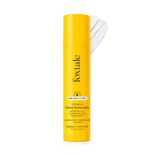 Foxtale Dewy Finish SPF 50 PA++++ Sunscreen For Dry Skin, Deeply ...