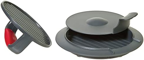 Prepworks by Progressive Perfect Burger Press, HPM-10, Large Hamburger Patty for Stuffed Burger, Sliders, 1/3 or 1/4 Pound Patties, Non-Stick, Best Rated BBQ Tool,Grey image 2