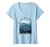 Photo Gallery donna souvenir escursionistici blue ridge mountains della carolina del nord di asheville maglietta con collo a v Photo Gallery donna souvenir escursionistici blue ridge mountains della carolina del nord di asheville maglietta con collo a v