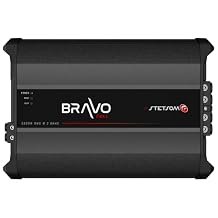Stetsom Bravo Full 5000 2 Ohms Mono Car Amplifier, 5000.1 5K Watts RMS, 2 Stable Car Audio, HD Sound Quality, Crossover & Bass Boost, Car Stereo Speaker Subwoofer MD, Smart Coolers