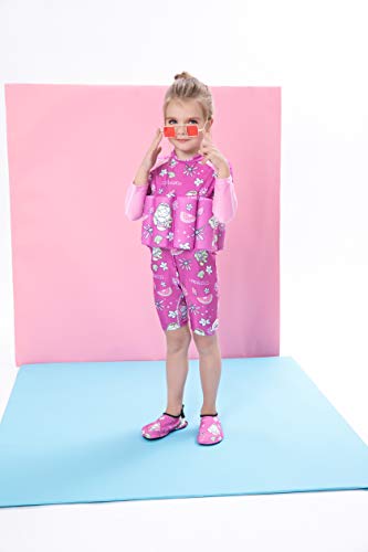 Image of Toddler Kids One-Piece Float Swimsuit with Adjustable Buoyancy UPF 50+ Sun Protection for Beach Pool Boys Girls