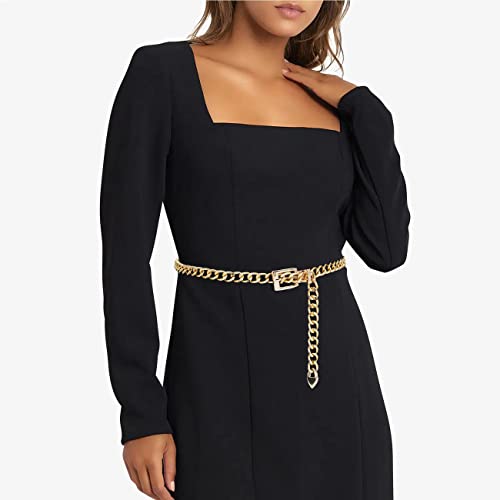 Suyi Chain Belts for Women Girls Metal Waist Belt for Dresses2