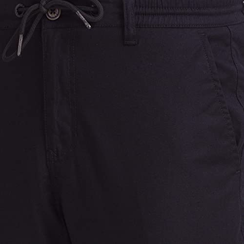 Image of Parx Men's Flat Front Comfort Fit Dark Blue Casual Trouser
