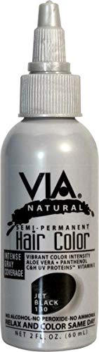 Via Natural Hair Color 130 [Jet Black] (Pack of 4)