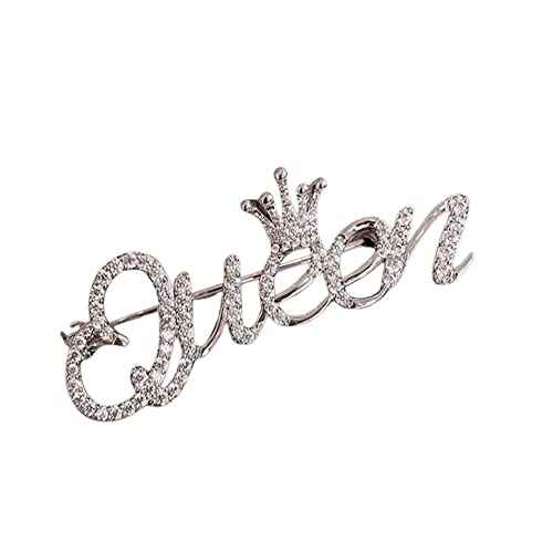 Personality Fashion Queen Crown Brooch Pins Crystal Elegant Flower Brooch for Women Girls - Main Image