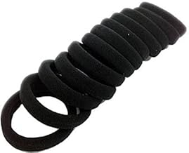 Tiny Deal Thick Elastic Hair Black Rubber Band - for Girls And Women (Black 30 bands)