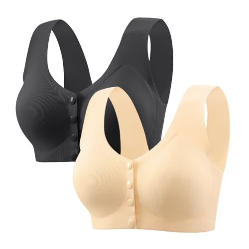 Soutien-gorge sans armatures Pubyfun brassière sans couture rembourrée taille L lot de 2
