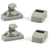 ROBUST 2x Clip Sonnenblendenhalter Grau Halter Blende für VW Caddy Golf Mk4 Sharan Passat Polo Amarok Transporter T5 Touran Seat Ibiza Leon Skoda Fabia Octavia Superb 3B0857561B