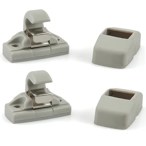 ROBUST 2x Clip Sonnenblendenhalter Grau Halter Blende für VW Caddy Golf Mk4 Sharan Passat Polo Amarok Transporter T5 Touran Seat Ibiza Leon Skoda Fabia Octavia Superb 3B0857561B