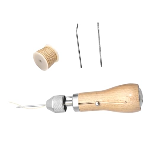 Gogogmee Hand Sewing Leather Kit Leather Working Tools Leather Craft Starter Kit Professional Leather Craft Tools Leather Stitching Tool DIY Leather Bracelet Projects