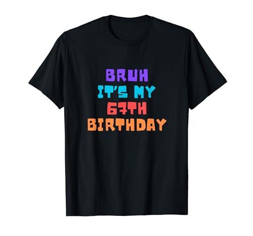 Funny Birthday Party Bruh It's My 67th Birthday Camiseta