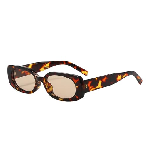 Lunettes de soleil punk bleues et léopard UV400 pour femme style hip-hop