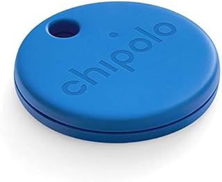 Chipolo ONE (2020) - 1 Pack - Key Finder, Bluetooth Tracker for Keys, Bag, Item Finder. Free Premium Features. iOS and Android Compatible (ONE, Blue)