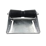 10 inch Boat Trailer Keel Roller with Bracket Assembly Kit Boat Trailer Roller Galvanized Steel Black Rubber
